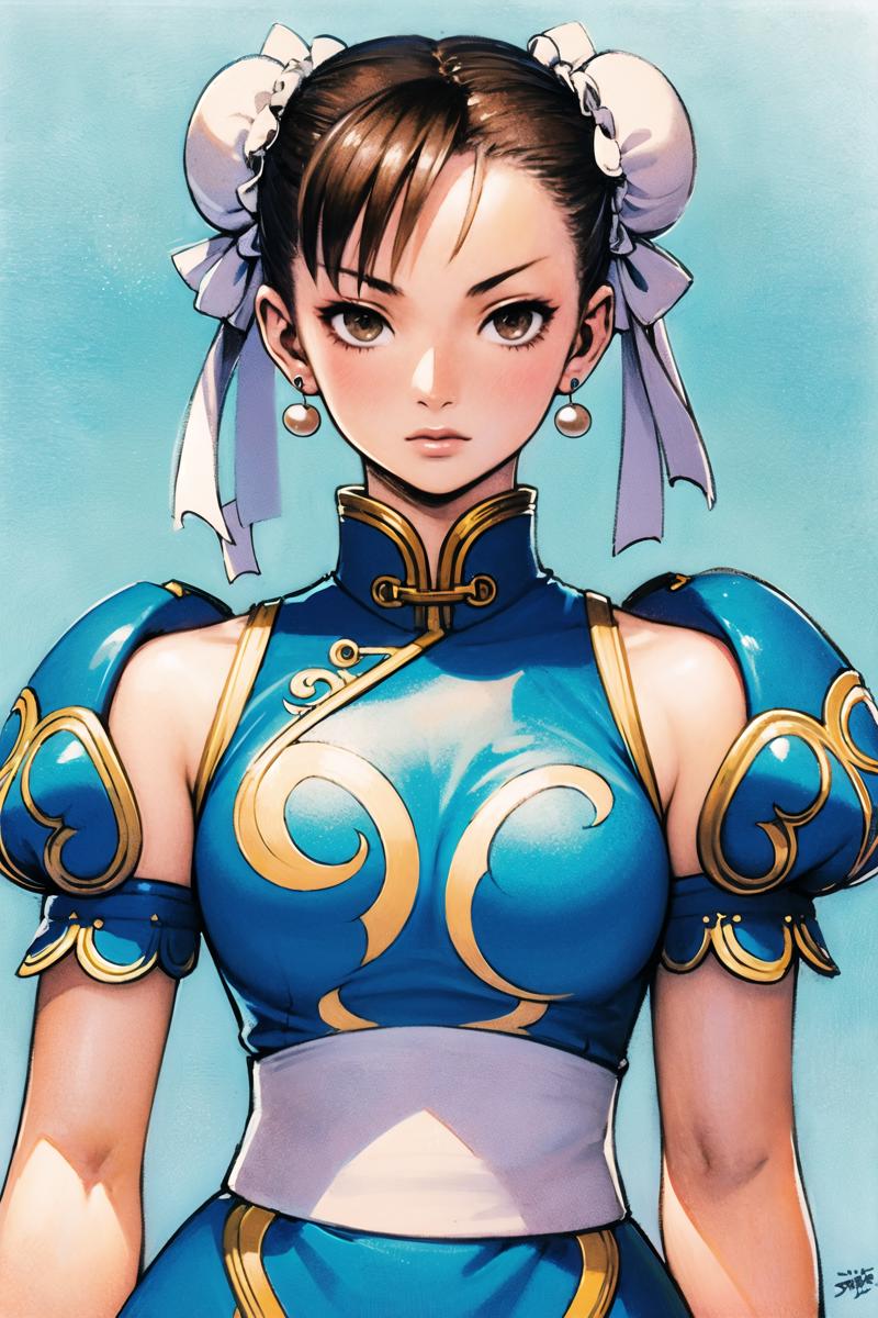 12758-2902811463-1girl, solo, chun-li, bun cover, hair bun, chinese clothes, jewelry, double bun, earrings, dress, china dress, traditional media.png